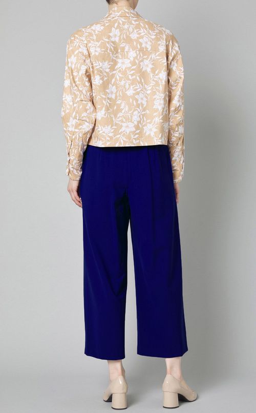 フラワープリントワイドブルゾン