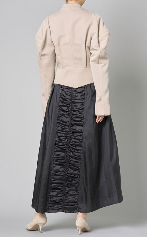 ノーカラーショートジャケット