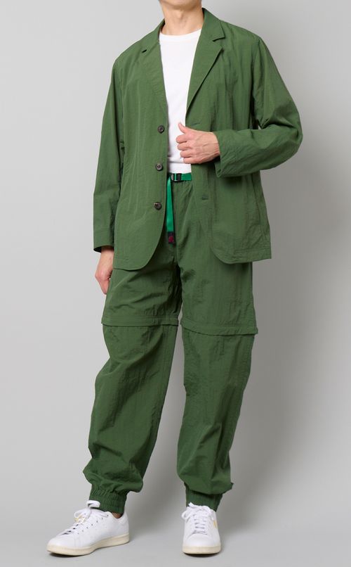 ナイロンラペルジャケット