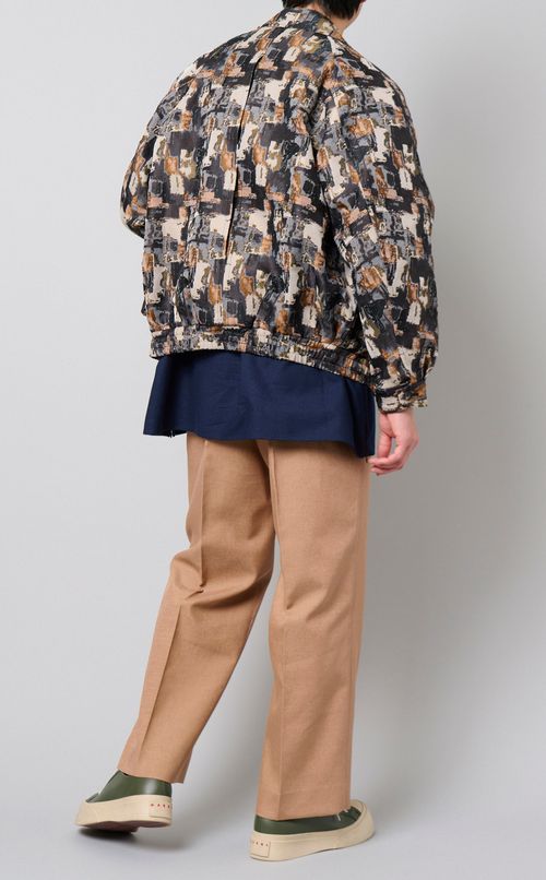 アブストラクトジャカードブルゾン