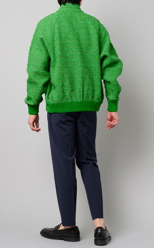 ソリッドツイードブルゾン