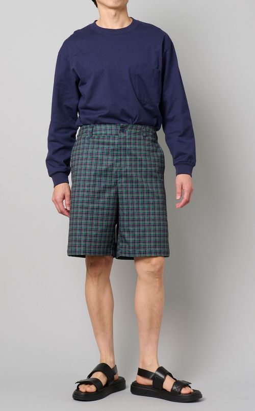 チェックショーツ