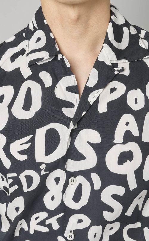 マルチプリントオープンカラーシャツ