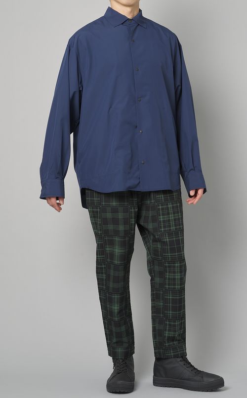 チェックジャガードテーパードパンツ