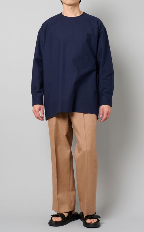 プルオーバークルーネックシャツ