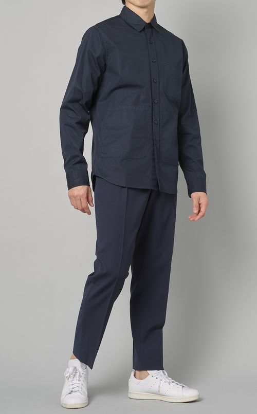 ウールストレッチ1プリーツパンツ