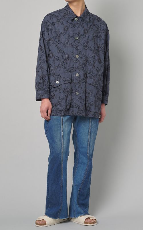 パネルデニムパンツ