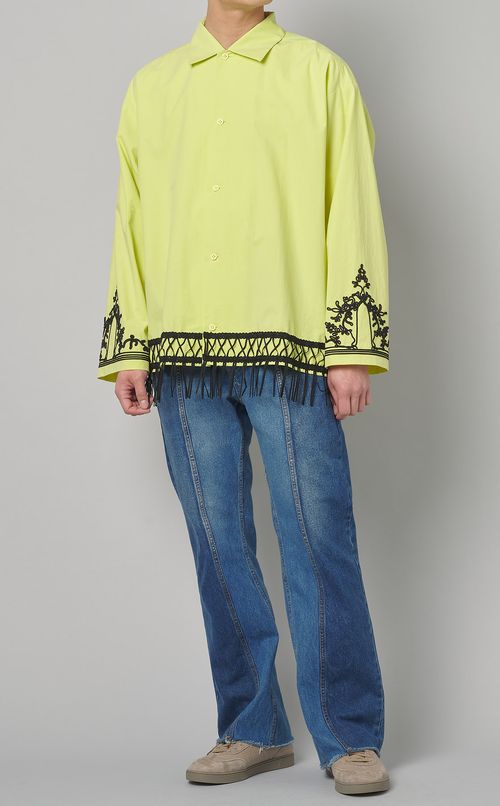 パネルデニムパンツ