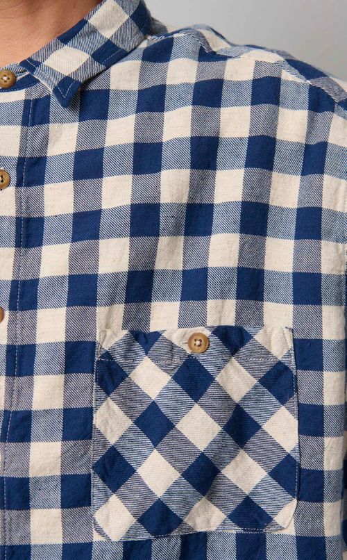 コットンリネンバギーシャツ