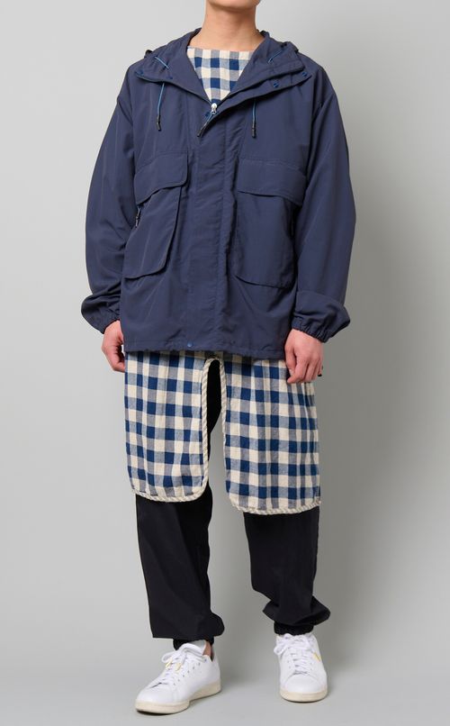 コットンリネンプルオーバーロングシャツ