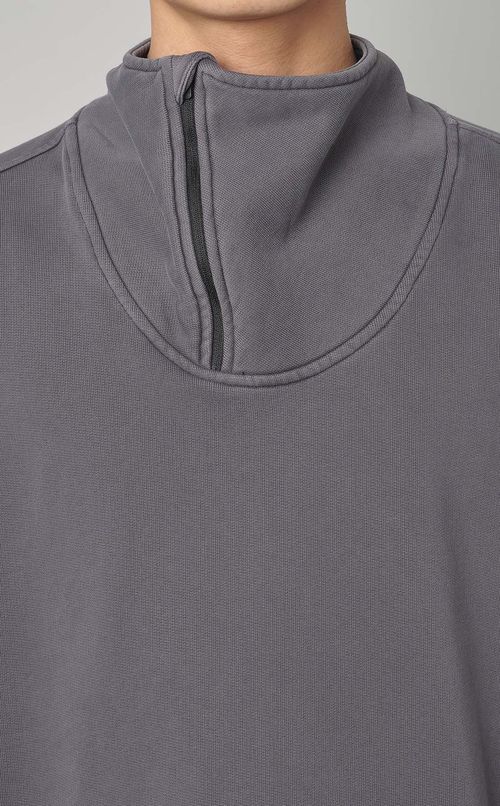 コットンフリースジッププルオーバー