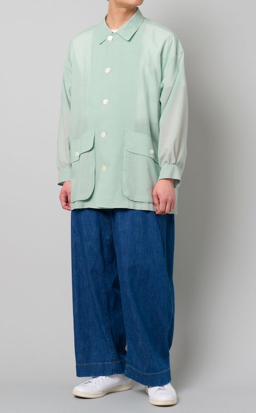 マイクロチェックシャツジャケット