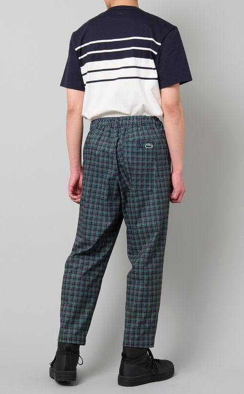 チェックテーパードパンツ