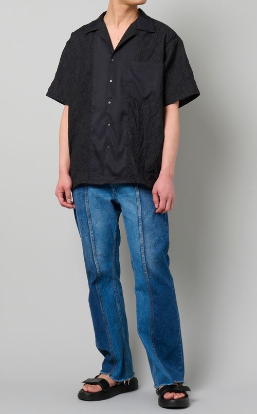 パネルデニムパンツ