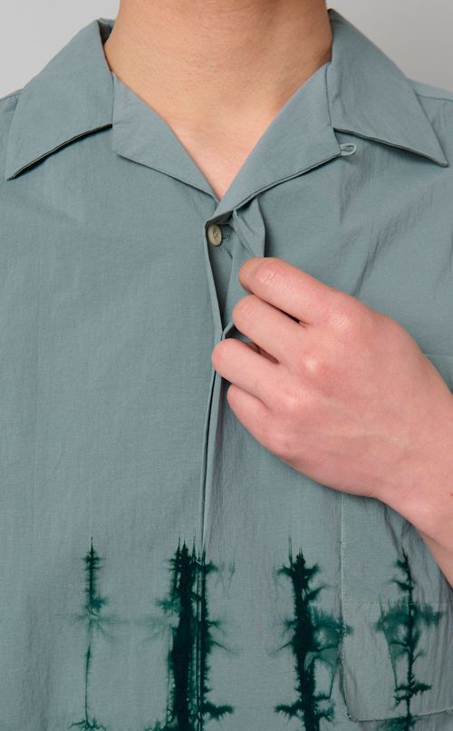 ハンドダイオープンカラーシャツ