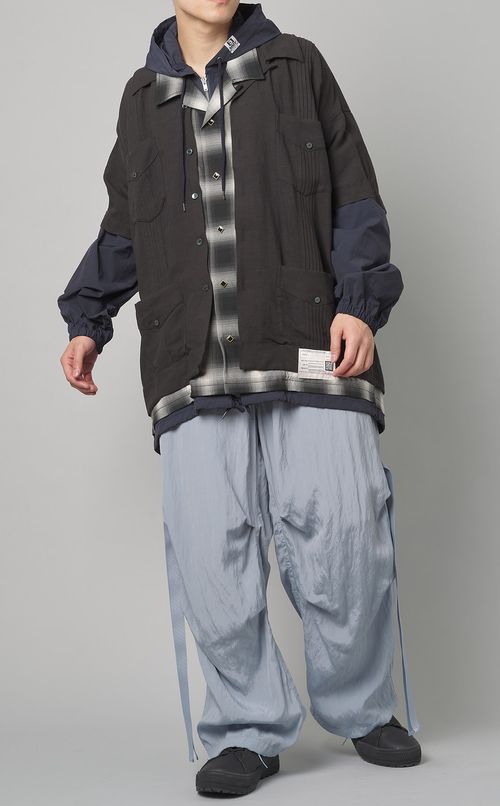 ビスコースワッシャーパラシュートパンツ