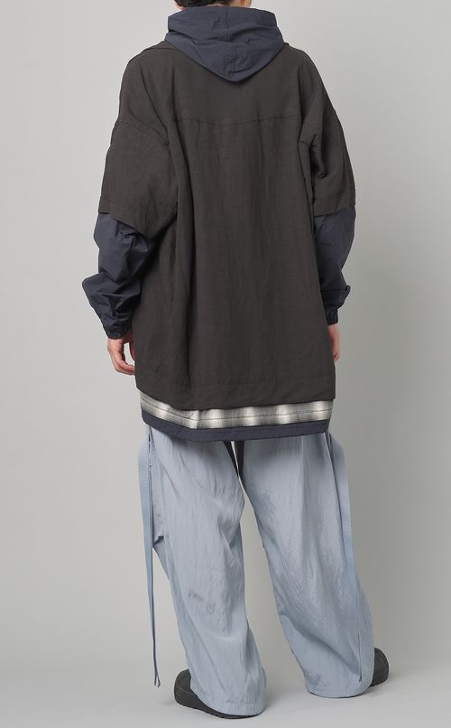 レイヤードデザインシャツ