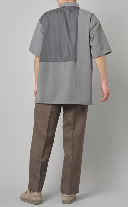 パッチワークショートスリーブシャツ