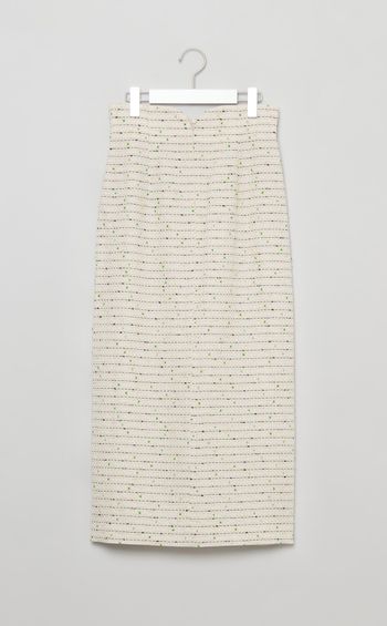 ツイード Iラインスカート