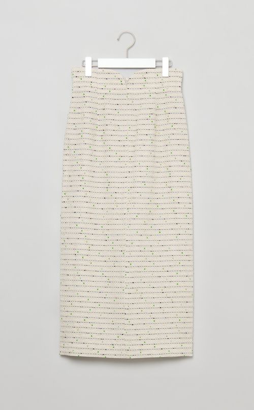ツイード Iラインスカート
