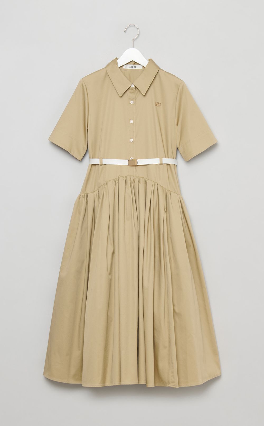 ベルト付きワンピース