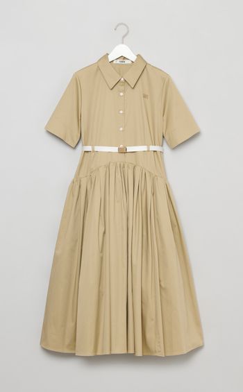 ベルト付きワンピース