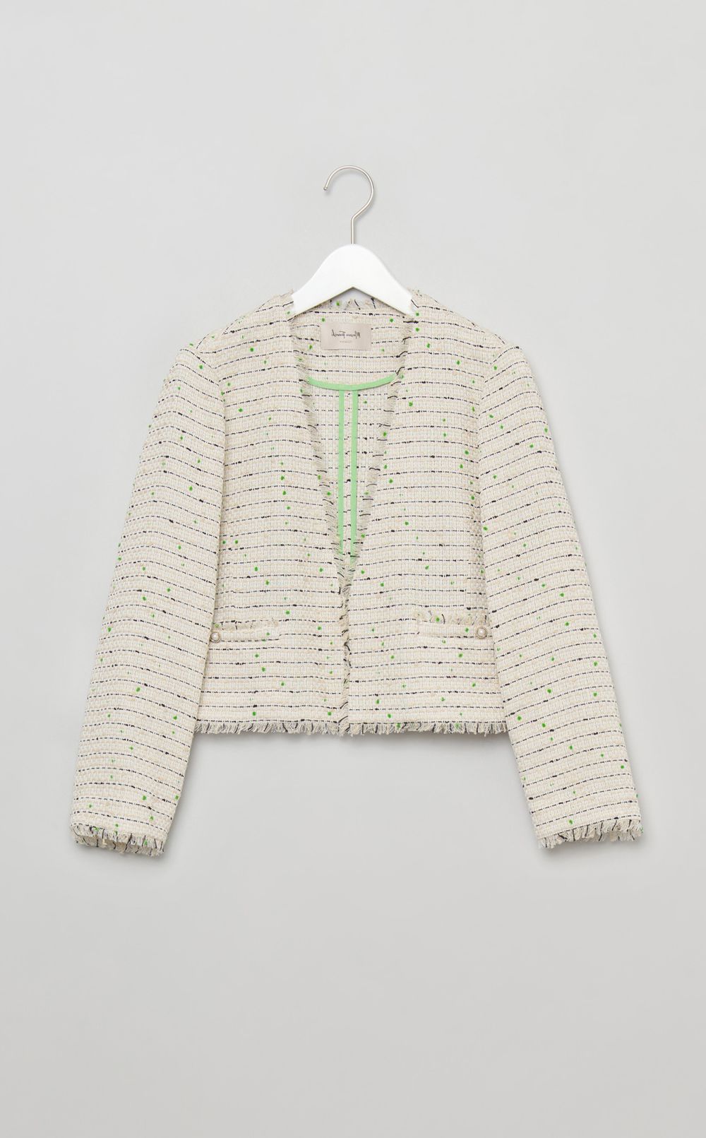 ツイードノーカラージャケット