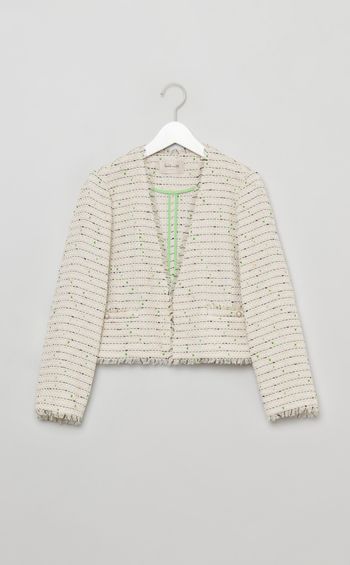 ツイードノーカラージャケット