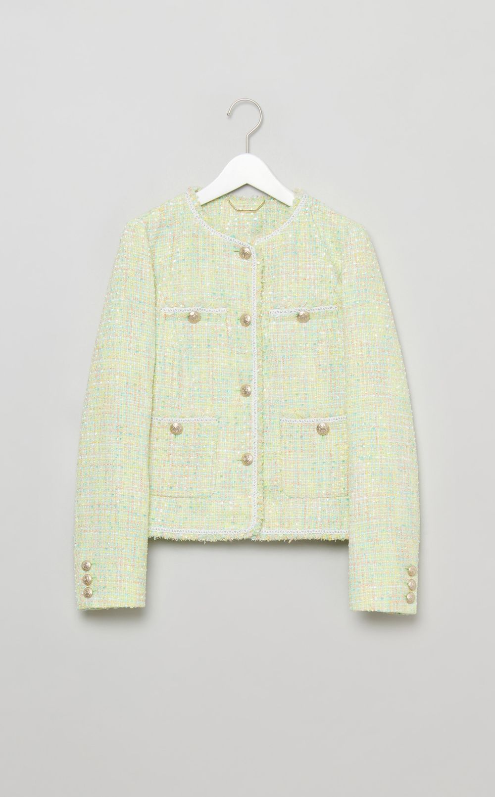 フリンジツイードジャケット