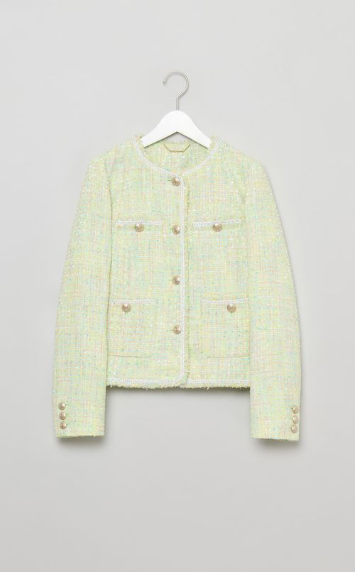 フリンジツイードジャケット