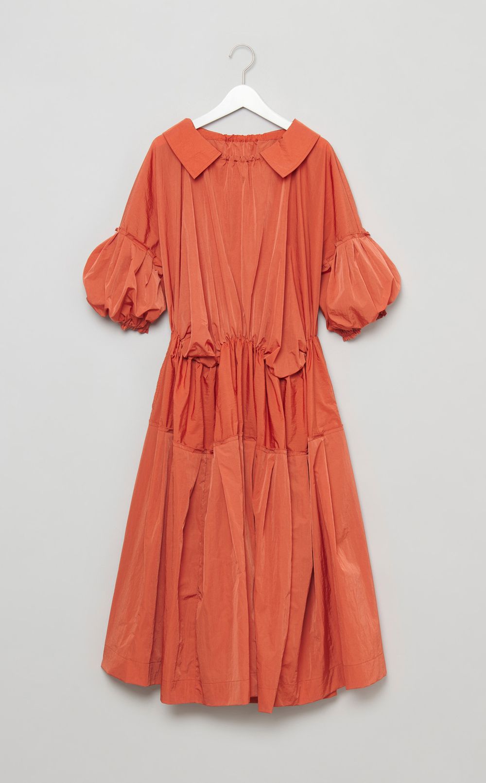 ナイロンタフタギャザーワンピース