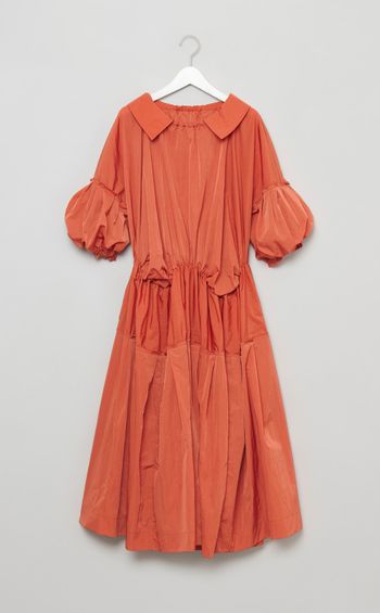 ナイロンタフタギャザーワンピース