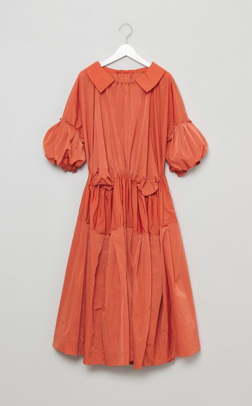 ナイロンタフタギャザーワンピース