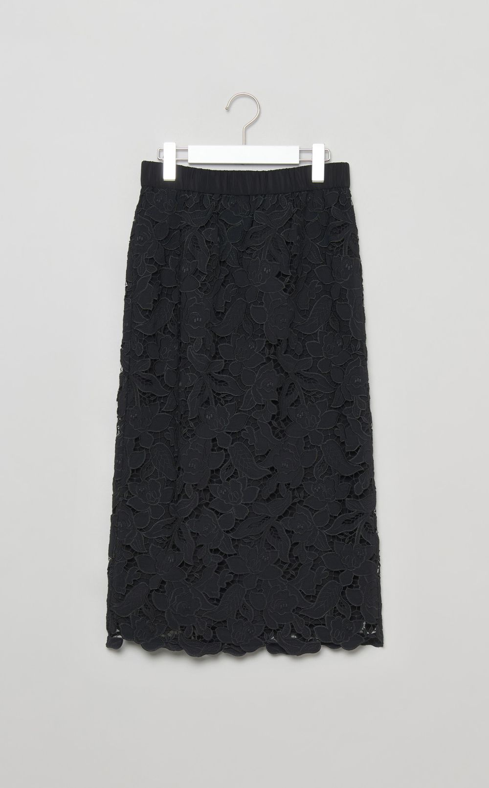 レース Iラインギャザースカート