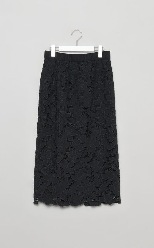 レース Iラインギャザースカート