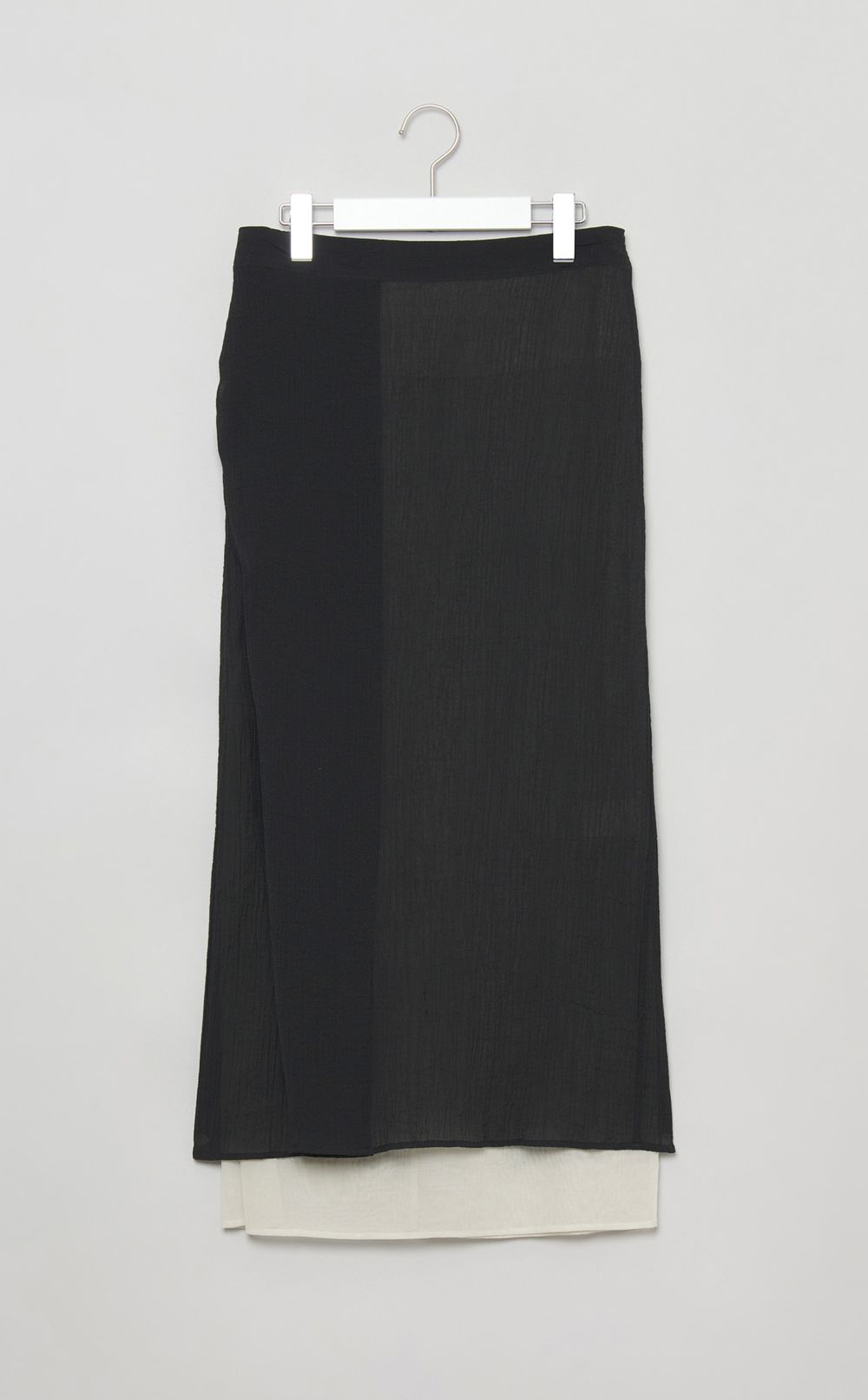 レイヤードラップミディスカート