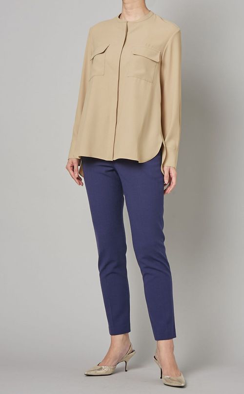 ジョーゼットフロントポケットブラウス