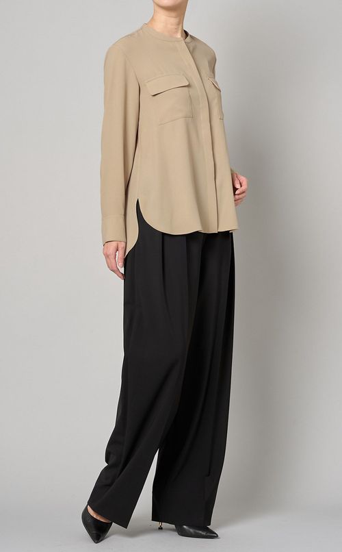 ジョーゼットフロントポケットブラウス