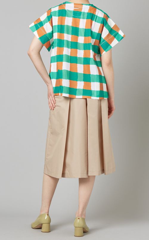 チェックプリントプルオーバー