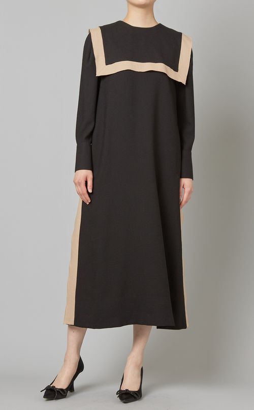 バイカラーラインワンピース