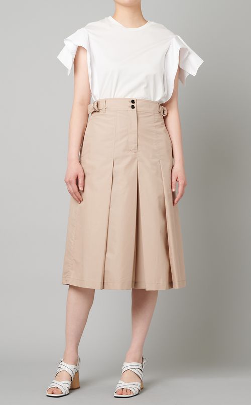 タッククロップドワイドパンツ