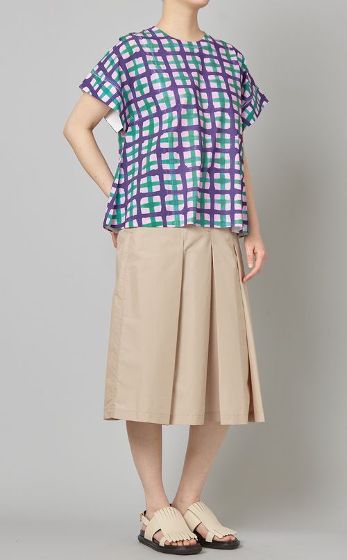 チェックプリントプルオーバー