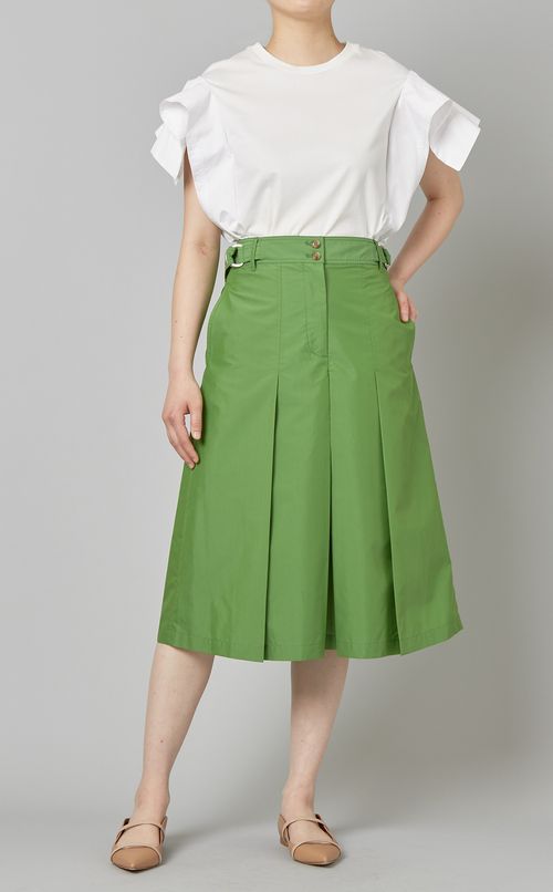 タッククロップドワイドパンツ