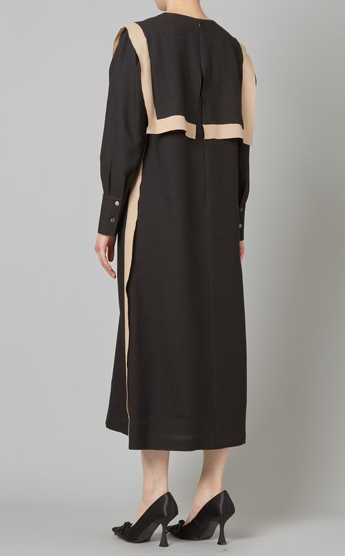 バイカラーラインワンピース