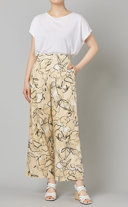 フラワーモチーフイージーパンツ