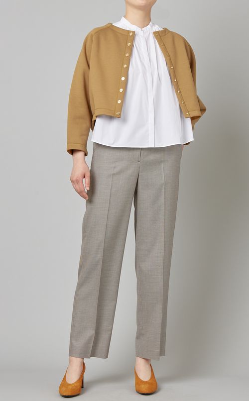 スナップボタンコットンカーディガン