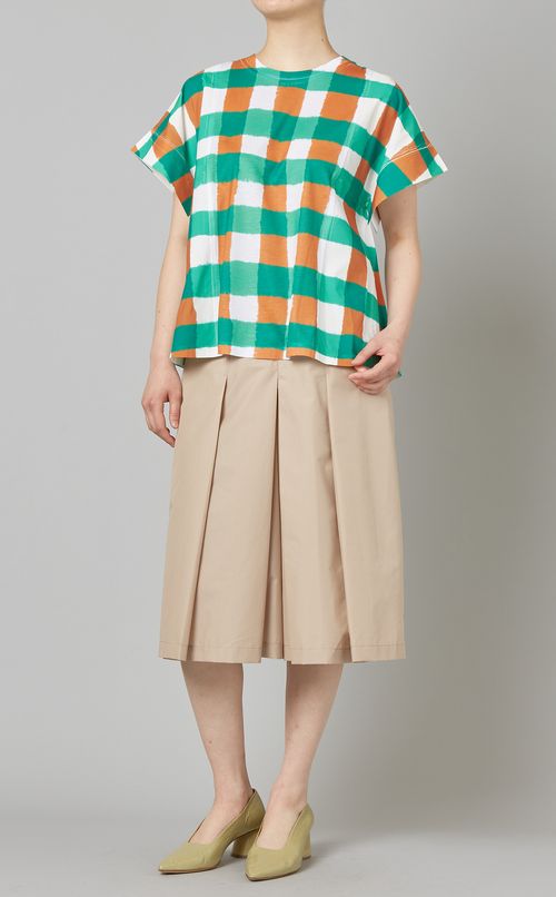 チェックプリントプルオーバー