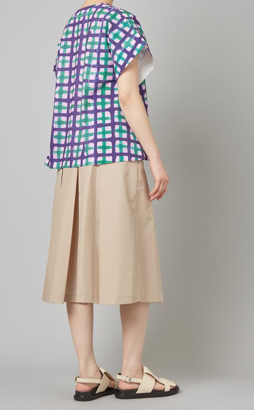 チェックプリントプルオーバー