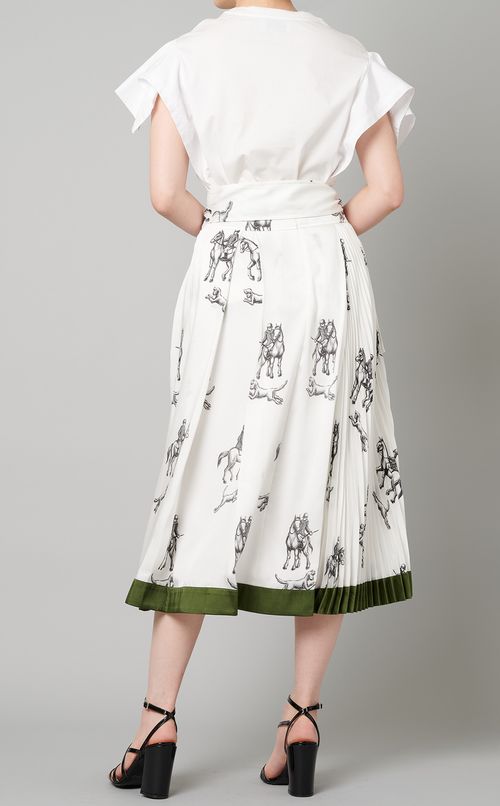 リボン付アニマルプリントスカート