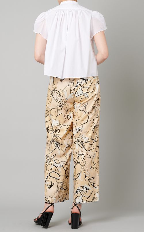 チューリップスリーブギャザーブラウス